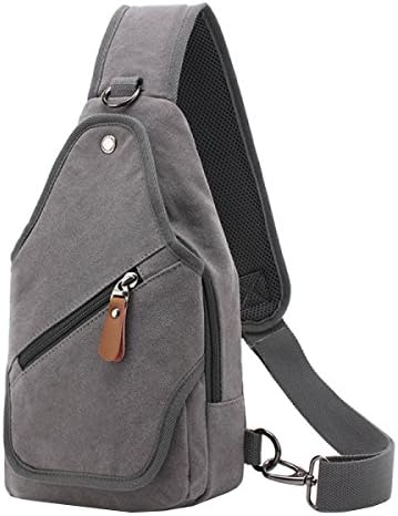 LAIDAYE Canvas Men Shoulder Diagonal Cross Backpack Business Package Shoulder Bag Chest Bag,8-OneSize