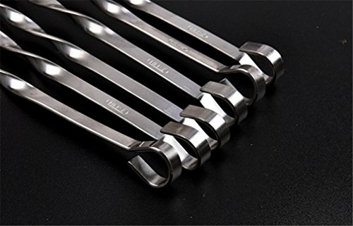 JasCherry 6 Stück Edelstahl Grillspieße Profi Grill Utensilien – Länge 50 cm - 5