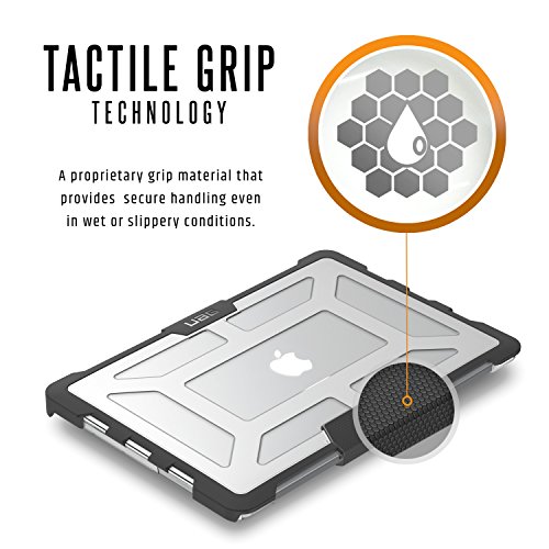 Urban Armor Gear Macbook Hardcase f  r Apple Macbook Pro Retina 15   Nicht kompatibel mit Version Late 2016  - transparent  L  ftungsschlitzaussparung