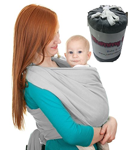 Mummy Hug New Baby Sling Adjustable Wrap Carrier Pouch Infant Birth Breastfeeding (Grey)