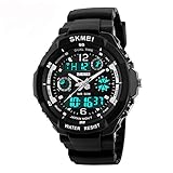 Amstt Herren Sport Armbanduhr Analog Digital Quarz Kalender Alarm Chronograph 5ATM Wasserdicht 1155 Uhren