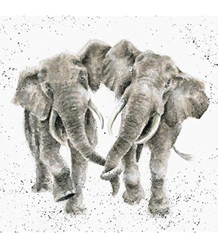 Elephant Greeting Cards By Prints Site From True African Art Com
