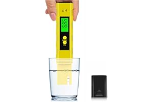 DVONE 0-14 PH Tester Misuratore Digitale, Alta Precisione 0,01 Errore Tester Della qualità dell'Acqua Auto-Calibrazione Portatile per Acqua Potabile, Acquario, Piscina, Spa