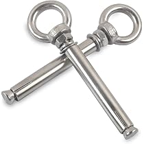 Viti Ad Anello M6 X 60mm Acciaio Inox 316 - Bulloni Con Occhio Per Sospensioni E Fissaggi - 2