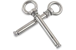 newlng Bulloni di Espansione M8 x100mm 304 Acciaio Inossidabile Vite Espansione Ancoraggio Anello Bullone Occhiello Vite ad Espansione con Bullone ad Anello 2 pz