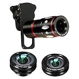 Lenti Telefono, Lenti Smartphone M.Way 3 in 1 Lenti Kit Telecamera Universale con Obiettivi 10 x Teleobiettivo Micro + Fisheye Supreme 180°+ Largo Angolo per Apple iPhone 7 SE 6 6 5S 5C 4S, Samsung Galaxy S7 S6 S5 S4 S3 Nota 4 3 2, Huawei P8 P9, Blackberry, Sony Xperia