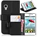 Produktbild Handyhülle | Tasche | Cover | Case für das LG Optimus L5 II / E460 von DONZO in Schwarz Wallet Structure als Etui seitlich aufklappbar im Book-Style mit Kartenfach nutzbar als Geldbörse