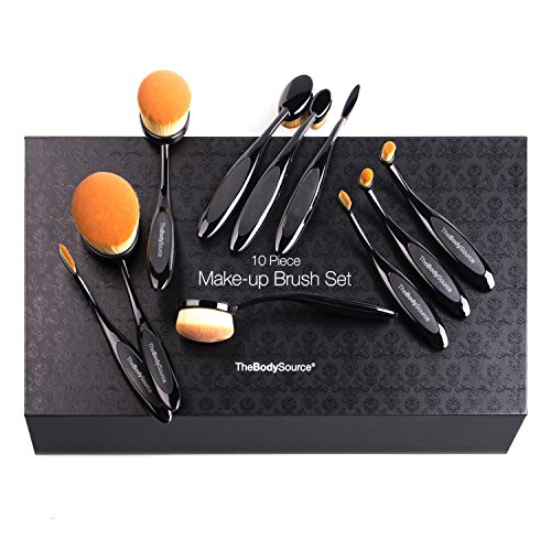 Professionelles Make-up-Pinselset, 10 Stück – mit Kontur-, Foundation-, Concealer-, Lippen-, Eyeliner- und Rouge-Make-up-Pinsel - 6