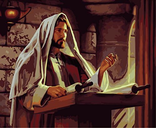 [ New Release ] Diy Oil Painting by Numbers, Paint by Number Kits - Jesus Mission 16*20 inches - Digital Oil Painting Canvas Wall Art Artwork Landscape Paintings for Home Living Room Office Christmas Decor Decorations Gifts - Diy Paint by Numbers Diy Canvas Kit for Adults Advanced Children Seniors Junior - New Arrival - No. D194