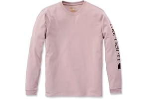 Carhartt Damen Lockere Passform, Schweres Langarm Logo-ärmeln T-Shirt