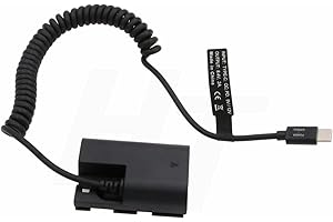 HangTon Power Bank PD QC USB Typ C zu LP-E6N Dummy Akku für Canon EOS R5 R5C R6 5D3 7D II BMPCC 4K Kamera, Zacuto EVF
