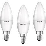 Osram Lampadina LED E14 BASE Classic B 40 | 4,9 W - 40 W equivalente a incandescenza, lampadina a LED a candela/opaca, bianco