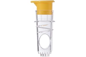 HUATEEN Exprimidor de Limones,Manual Exprimidor de Cítricos Herramienta de Cocina Multifuncional Plástico ABS Amarilla Compacta y Portátil de 8 cm para Cócteles y Bebidas