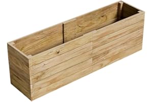 GRO GARDEN PRODUCTS Conka Garden - Wooden Raised Bed Kit - Large Garden Planters for Vegetables, Herbs, Flowers – Start Growing Plants Earlier & Better - Durable & Resistant FSC Treated Timber 76cm H, 60cm x 240cm
