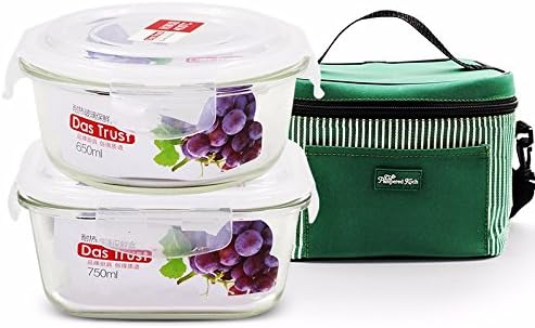 Yxhflo Borosilicate Pyrex Glass Containers Microwave Dedicated Fresh Cartridge Admit W/Cover Glass Bowl 3 Kit , Baek Jeong 500+750+ Party Packages