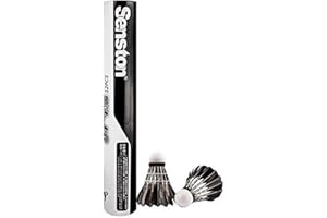 Senston Badminton Volants De Haute Qualite Plume d'oie Une Grande stabilite et durabilite 12 pcs Feather Ball Balle de Match