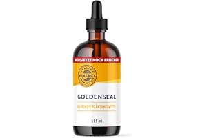 ‎VIMERGY Vimergy Goldenseal, 57 Einnahmen – Goldenseal Tropfen – Vegane Goldsiegelwurzel Tinktur – Alkoholfreie Goldsiegelwurzel Rezeptur ohne Zucker, Bindemittel, Gentechnik und Gluten (115 ml)