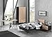 Produktbild Dreams4Home Jugendzimmer-Set 'Boste XII' - Set, 4-teilig, Bett, Nachtkonsole, Kleiderschrank 2 trg.,Schreibtisch, modern, massiv, Kiefer, Birke, Metallfüße, Metallbeschläge, in Schwarz - geplankte Optik