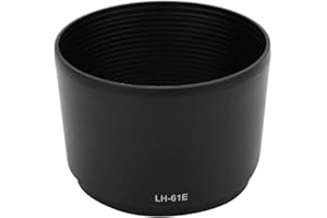 VBESTLIFE Camera Lens Hood, LH-61E Black Plastic Lens Hood,Tulip Flower Lens Hood for Olympus 70-300mm f / 4.8-6.7 Cameras.