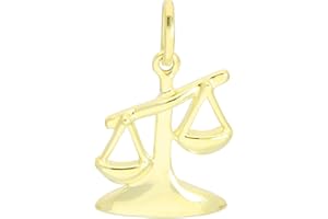 MyGold - Ciondolo con segno zodiacale (senza catenina) - In oro giallo 333 (8 carati) massiccio, lucido - Circa17 x 20 mm - Ciondolo in oro - Idea regalo - Segno zodiacale - Mod. 05976