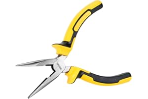 Dowell 6 pouces pince à bec long pince à bec avec coupe - fil structure en acier nickel - chrome poignée professionnelle