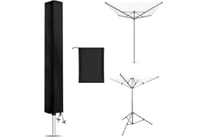 Raweao Funda Tendedero Impermeable, Funda de Protección Tendedero de Jardín, Funda para Tendedero de Exteriores,Cuadrado(160x15x15cm)