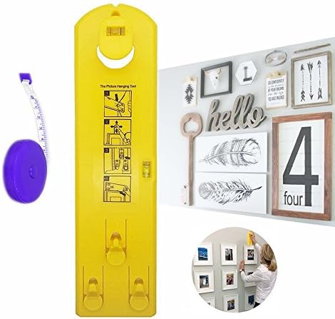 Picture Hanging Tool Frame Marking Set Picture Hanger Suspension Measurement Position Marking Kit with Vertical &amp; Horizontal Levels, Easy and Quick for Hanging Pictures and Décors (A1)