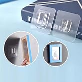 Wall Furniture Hanger Double Sided Adhesive Snap Clip Transparent Wall Hook, Trace Free Fixing Hanger, Home and Office Org