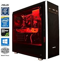 SNOGARD High Power Gaming PC incl. Windows 10 | Intel Core i5-7500 Kaby Lake, 4GB Nvidia Geforce GTX1050 Ti Overclocked, 8GB DDR4 RAM, 1000GB HDD + DVD±RW • Gaming-PC Komplett System | Custom Desktop PC Gamer Computer