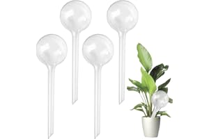 LATRAT 4 szt. Plastikowe globusy nawadniania, automatyczny system nawadniania roślin wakacyjnych, do roślin balkonowych, ogrodu, Bonsai, 26,5 x 8 cm
