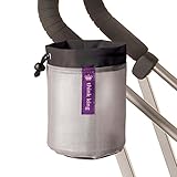 Think King Soft Buggy Pouch for Pram Wheelchair Rollator Walker (Black/Silver)