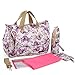L.Sense Deluxe Multi-function Waterproof Tote Baby Diaper Bag Set 5 in 1 (Purple)