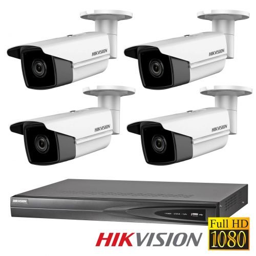 Preisvergleich Produktbild 4x Hikvision DS-2CD2T42WD-I5(4mm) 4 MP Bullet Überwachungsset