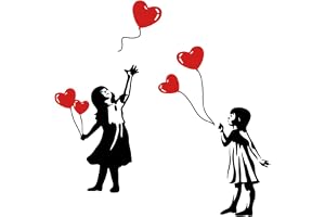 SUPERDANT Banksy väggklistermärke ballong flicka väggklistermärke abstraktion vinyl klistermärke banksy stil graffiti väggkon