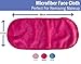 Makeup Remover Cloth 3 Pack - Chemical Free-Move Makeup Instantly with Just Water - Reusable Facial Cleansing Towel - Money-back Satisfaction Guaranty (1Pink+1Blue+1Rosy)