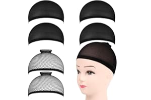 JchEnye Red de Pelo, Red de Peluca de 6 Piezas, Adecuado para Llevar Pelucas largas y Pelucas Cortas, Gorro de Peluca de Nylon Estirable y Transpirable, Gorro de Peluca Unisex.
