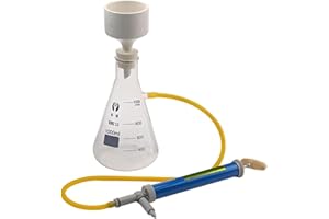 AUDBSK Lab Vacuum Filtration Apparatus,Glass Vacuum Suction Filter Kit,Hand Pump Vacuum Distillation Equipment With Funnel And Pump Chemistry Lab Glassware Kit For Physics School Educational Lab,1000ml