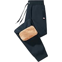 Pantalon Homme Hiver Regular Droite Doublé Polaire Pantalon Business Chaud Epais Taille Haute Couleur Unie - Noir Noir - Prêt-à-Porter