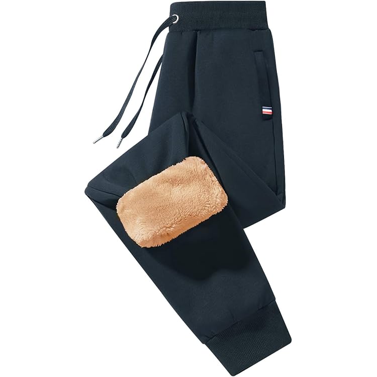 Fleece Joggingbroek For Heren Joggerbroek Met Zakken Met Trekkoord Casual Broek Met Elastische Taille Broek Met Rechte Pijpen For Jogge Gym Homewear (Color : Black, Size : S
