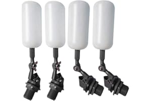 iplusmile Accessoires D'évier 4 Pcs Eau Flotteur Valve Automatique Abreuvoir Bol Remplir Réservoir d'alimentation Eau pour Abreuvoir Aquariums Aquaculture Blanc PE