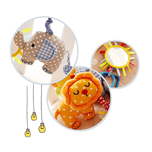Leorx Spirale Spielzeug, Kinderwagen, Spielzeug, Bett hängen, Spielzeug, Baby-Autositz-Spielzeug mit Spiegel und Bell - 6