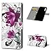 Produktbild Vogu'SaNa Samsung Galaxy A70 Hülle, Blume HandyHülle Leder Flipcase Kompatible für Galaxy A70 Schutzhülle Tasche Schutz Cover Etui Brieftasche Flipcover mit Ständer und Magnetverschluss Blau