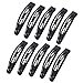 SODIAL(R) 5 Pairs Ladies Black Simple Metal Bendy Snap Hair Clips Barrettes Hairpins