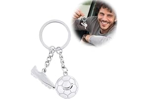 LJFEA Llavero Futbol, Llavero de Zapato de Fútbol Metálico, Regalo para Adultos y Niños, Regalo Entrenador Futbol, Llaveros Niños