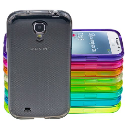 Silikon Soft Samsung Galaxy S4 i9500 Blickdicht   Transparent TPU H  lle Cover Skin Case Schale Bumper Tasche Etui Schutz  Transparent Farblos 