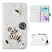 Produktbild Nokia Lumia 930 Folio Wallet Case Glitzer Schale Tasche 3D Bling Kristall Diamant Flip Case Cover Moonmini® Crystal Cover Schutzhülle mit Card Slot Funktion Standfunktion für Nokia Lumia 930 ( 2017)