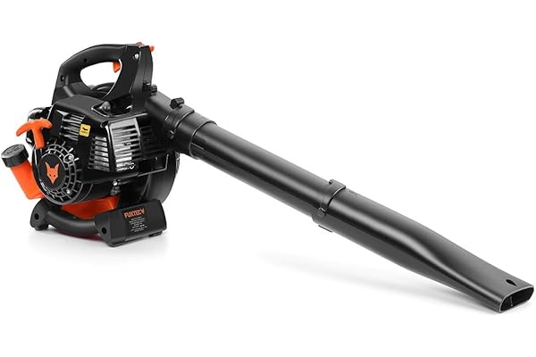 FUXTEC - Souffleur de Feuilles Thermique FX-LB126ECO Cylindrée 26cm3 Vitesse de l'air 60m/s Poids 4,5Kg Différents Embouts pour différentes Surfaces