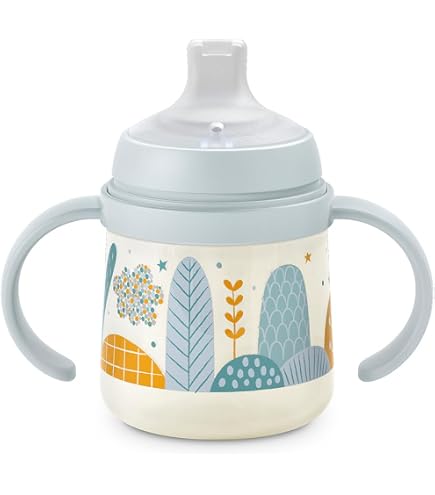 Botella Infantil 2 En 1 – 0.3L + Compartimento 0.15L, Color Turquesa – Con Pajita, Apta Lavavajillas, Sin Fugas