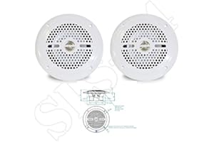 SCHLAUER-SHOP24 VDO 2-Wege Marinelautsprecher 13cm weiß Weiss ASA 150W 130mm Boot Yacht Sauna Outdoor Speaker (1 Paar)