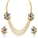 Sukkhi Gold Plated Multi Strand Necklace With Drop Earring For Women RS.319.00